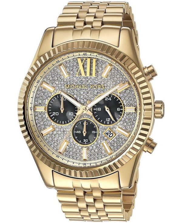 Men’s Gold-Tone Lexington Chronograph Watch MK8494
